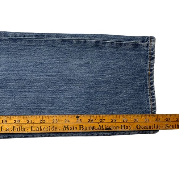 Levi's 501 Straight Leg Button Fly Mens Jeans Tag W42 L32 Blue Straight -W42xL - Picture 5 of 12